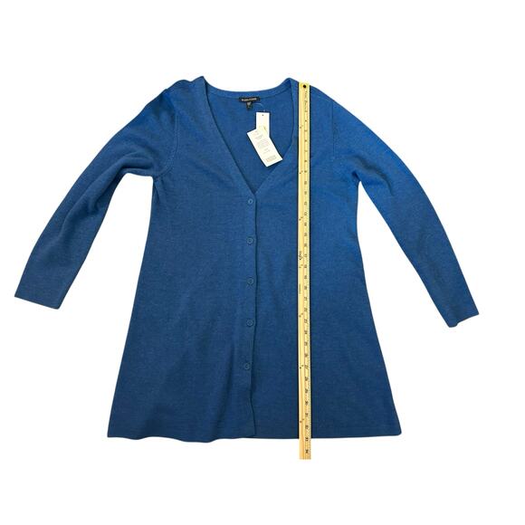 Eileen Fisher Mélange Fluff Sweater Heather Blue Size L Quiet Luxury Soft Luxe - Picture 6 of 8